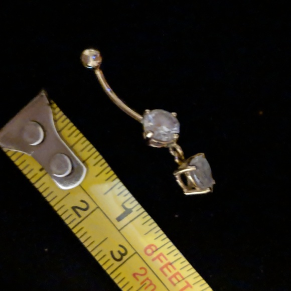 14 Kt gold belly button ring - Picture 2 of 6